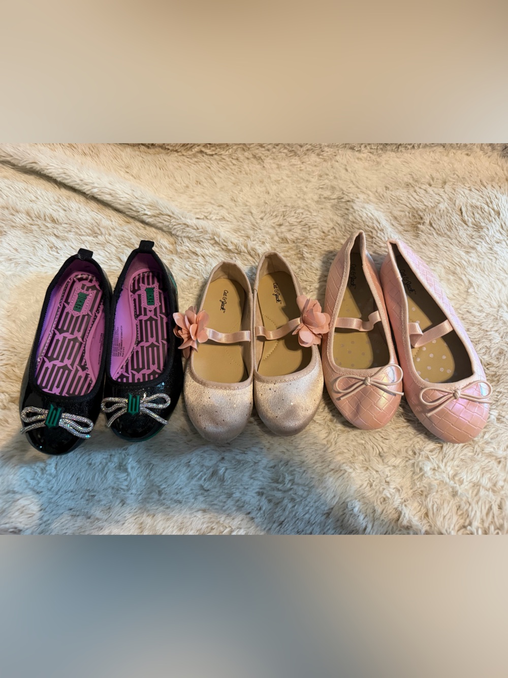 Girls Size 11 Ballet Flats Bundle - 3 Pairs | Wicked Elphaba & Cat & Jack